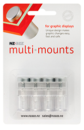 Satin Chrome / 4 pack